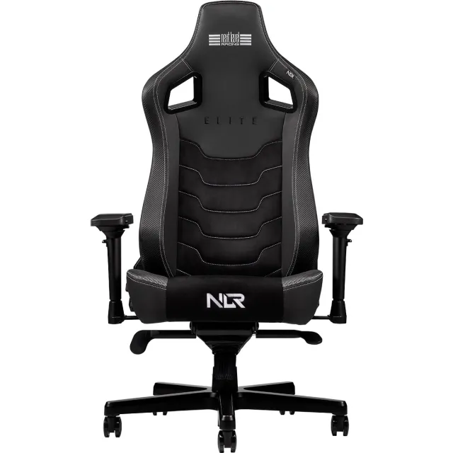 Next Level Racing Elite Gamestoel - Leer & Suède Editie - Zwart