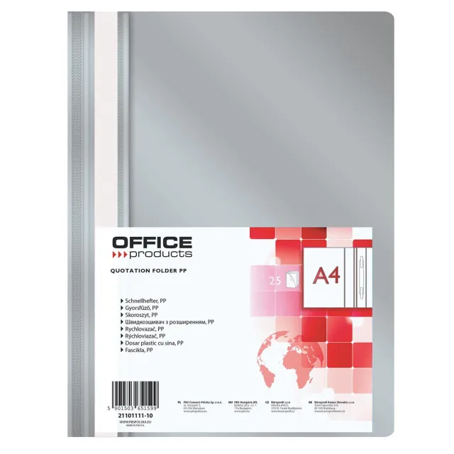 Office Products snelhechtmap, grijs