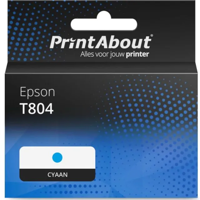 PrintAbout Huismerk Epson T8042 Inktcartridge Cyaan
