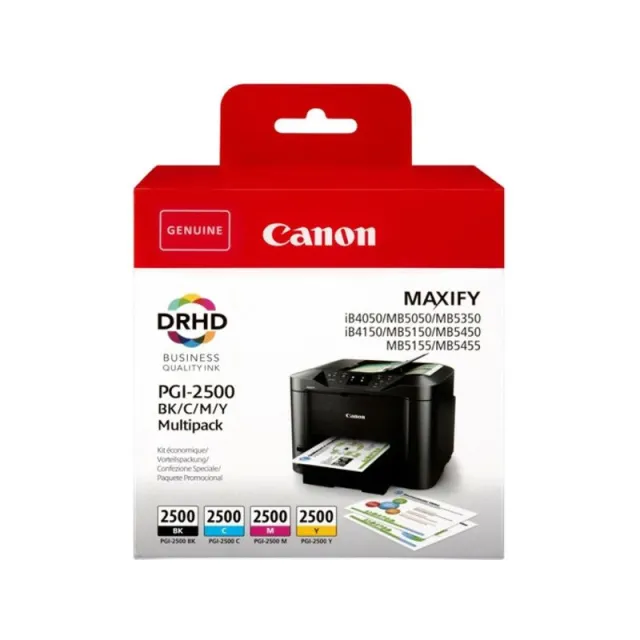 Canon PGI-2500 Inktcartridge 4-kleuren Multipack Zwart
