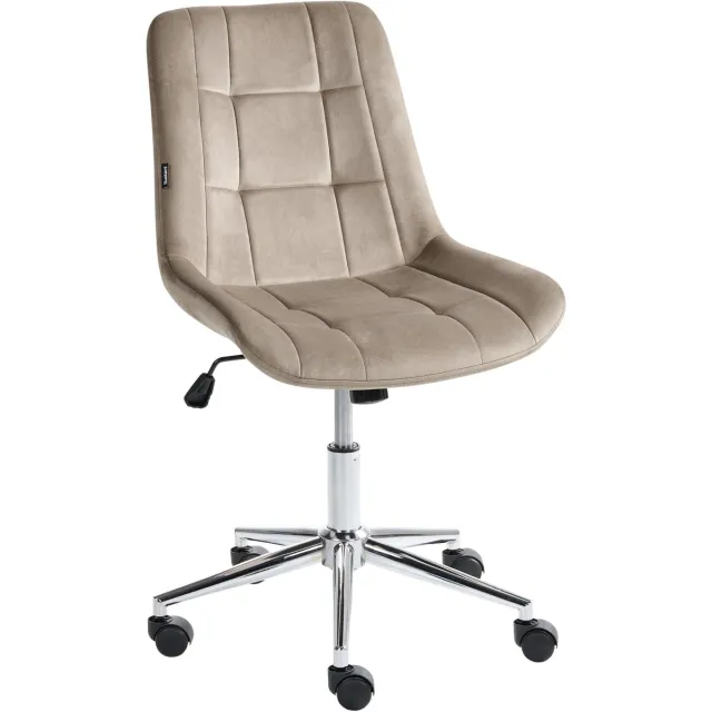 Beliani MELROSE - Bureaustoel - Taupe - Fluweel Beige