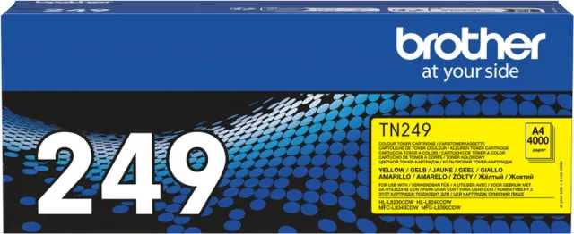 Brother Toner TN-249Y Gelb bis zu 4.000 Seiten ISO/IEC 19798 Kleurloos