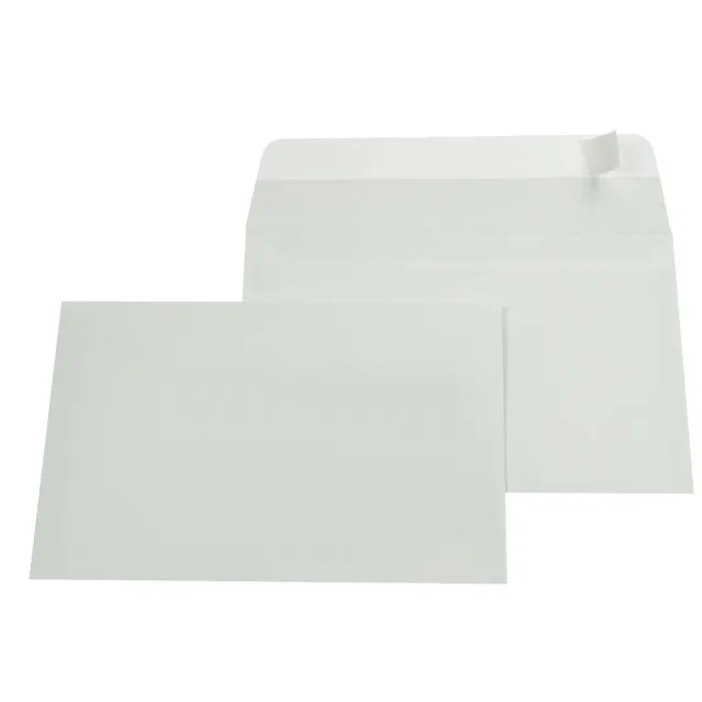 Gallery enveloppen ft 114 x 162 mm, stripsluiting, binnenzijde grijs, doos van 500 stuks wit