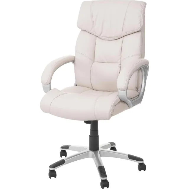 MCW Bureaustoel MCW-A71, directiedraaistoel, kunstleer ~ crème