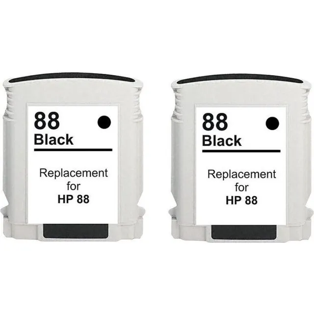 Inktkenners Inktcartridges Geschikt voor HP 88XL| 2x Zwart Geschikt voor HP OfficeJet Pro K5300 - K5400 - K550 - K8600 - L7400 - L7500 - L7480 - L7580 - L7590