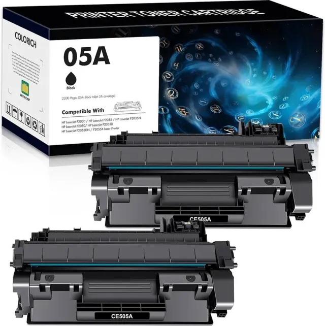 WeCare 2-pack | Geschikt voor HP 05A / CE-505A Toner cartridge Zwart - Geschikt voor HP LaserJet P2035 - P2055D - P2055DN 2x Zwart