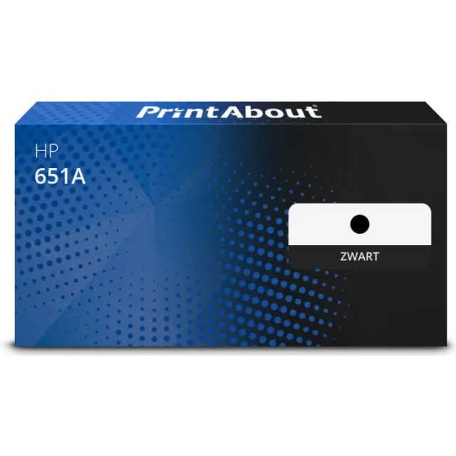 PrintAbout huismerk Toner 651A (CE340A) Zwart Geschikt voor HP