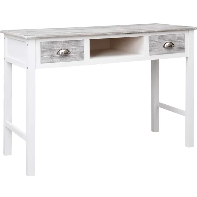 vidaXL Schrijftafel 110x45x76 cm hout grijs