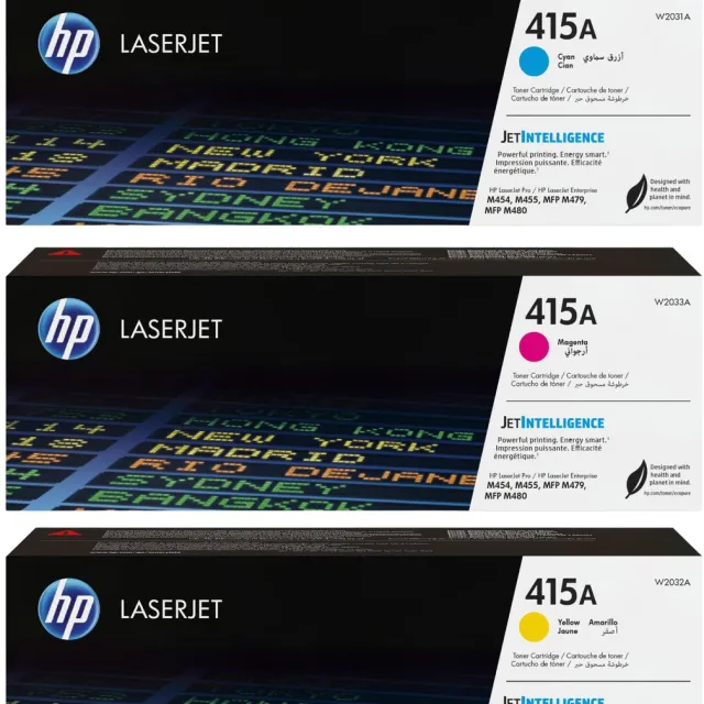HP 415A - Originele LaserJet Tonercartridges - Cyaan/Magenta/Geel - 3 Pack