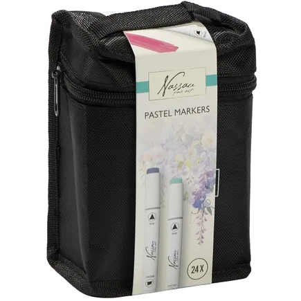 Nassau fine art Pastelmarkers Nassau set à 24 kleuren