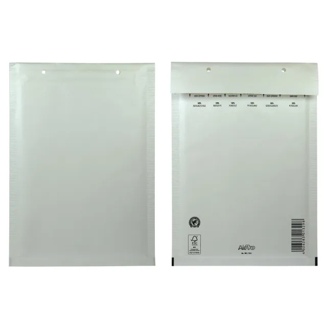 Airpro Bong Airpro luchtkussenenveloppen, ft 175 x 265 mm, met stripsluiting, doos van 100 stuks, wit