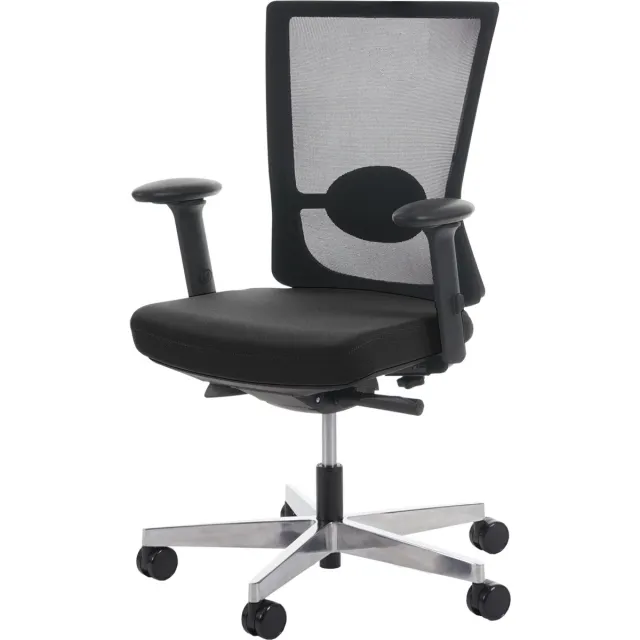 Cosmo Casa Bureaustoel MERRYFAIR Forte - Ergonomische schuifstoelfunctie - Zwart
