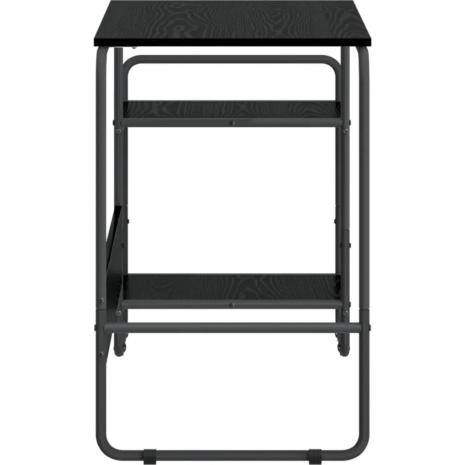 vidaXL Bureau met opbergruimte Zwart eiken 131.5 x 50 x 75.5 cm, foto 4