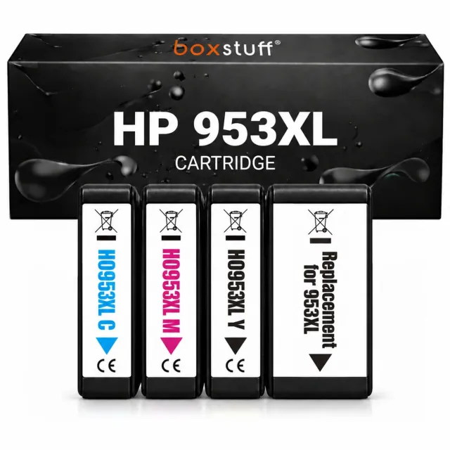 Boxstuff Inkt geschikt voor HP 953XL - Multipack Inkt Cartridges Zwart en Kleur Compatibel met HP OfficeJet Pro 7740 / 8210 / 8218 / 8710 / 8715 / 8716 / 8718 / 8719 / 8720 / 8725 / 8728 / 8730 / 8740 Printers - Complete Set