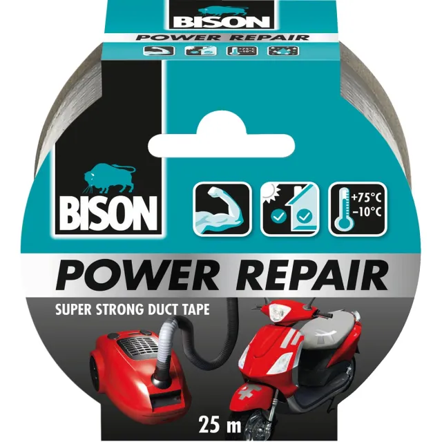 Bison plakband Power Repair, ft 48 mm x 25 m, grijs