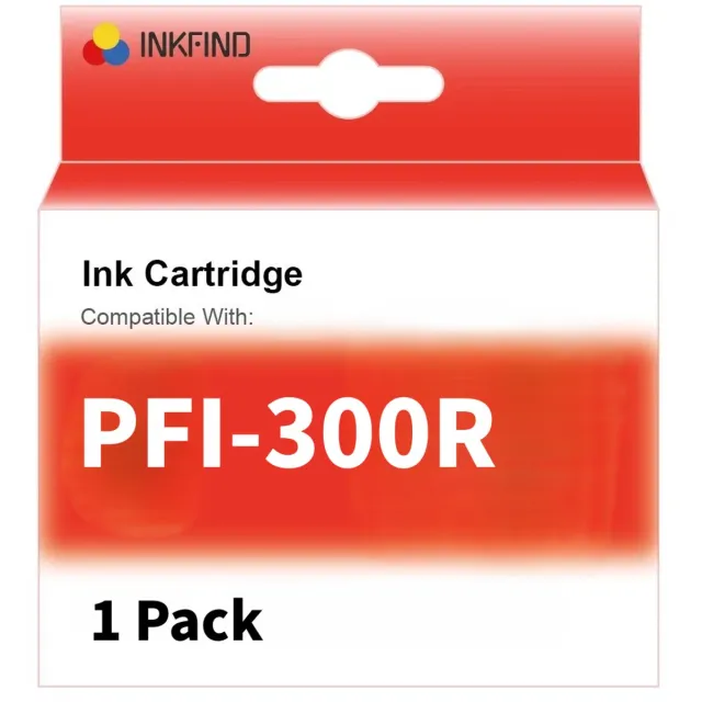 INKFIND PFI-300 rood Inktcartridge compatibel met Canon PFI-300 - 1-pack rood*1 rood x1