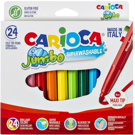 Carioca Viltstift Carioca Jumbo maxi assorti set à 24 stuks