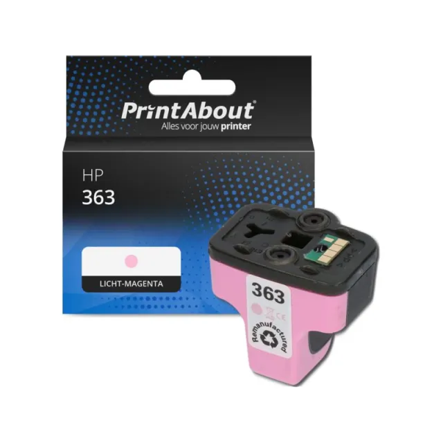 PrintAbout huismerk Inktcartridge 363 (C8775EE) Licht-magenta Geschikt voor HP