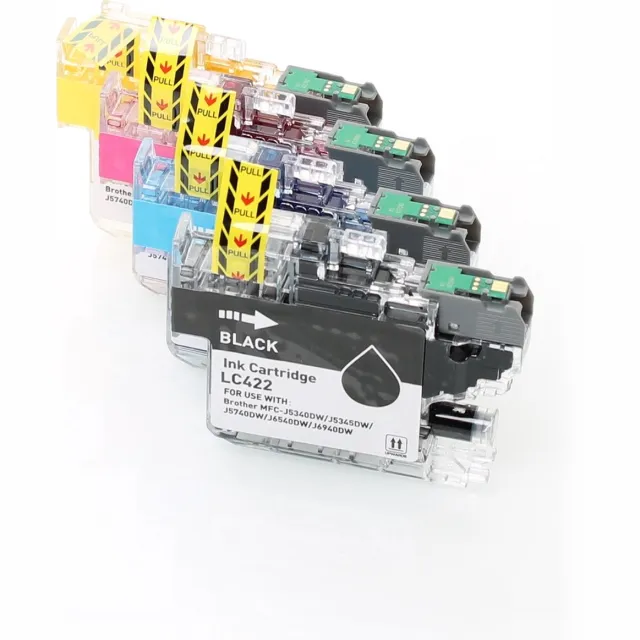 Colori huismerk set 4x inkt cartridge geschikt voor Brother LC422XL MFC-J5340DW MFC-J5345DW MFC-J5740DW MFC-J6540DW MFC-J6940DW Set 4 kleuren XL