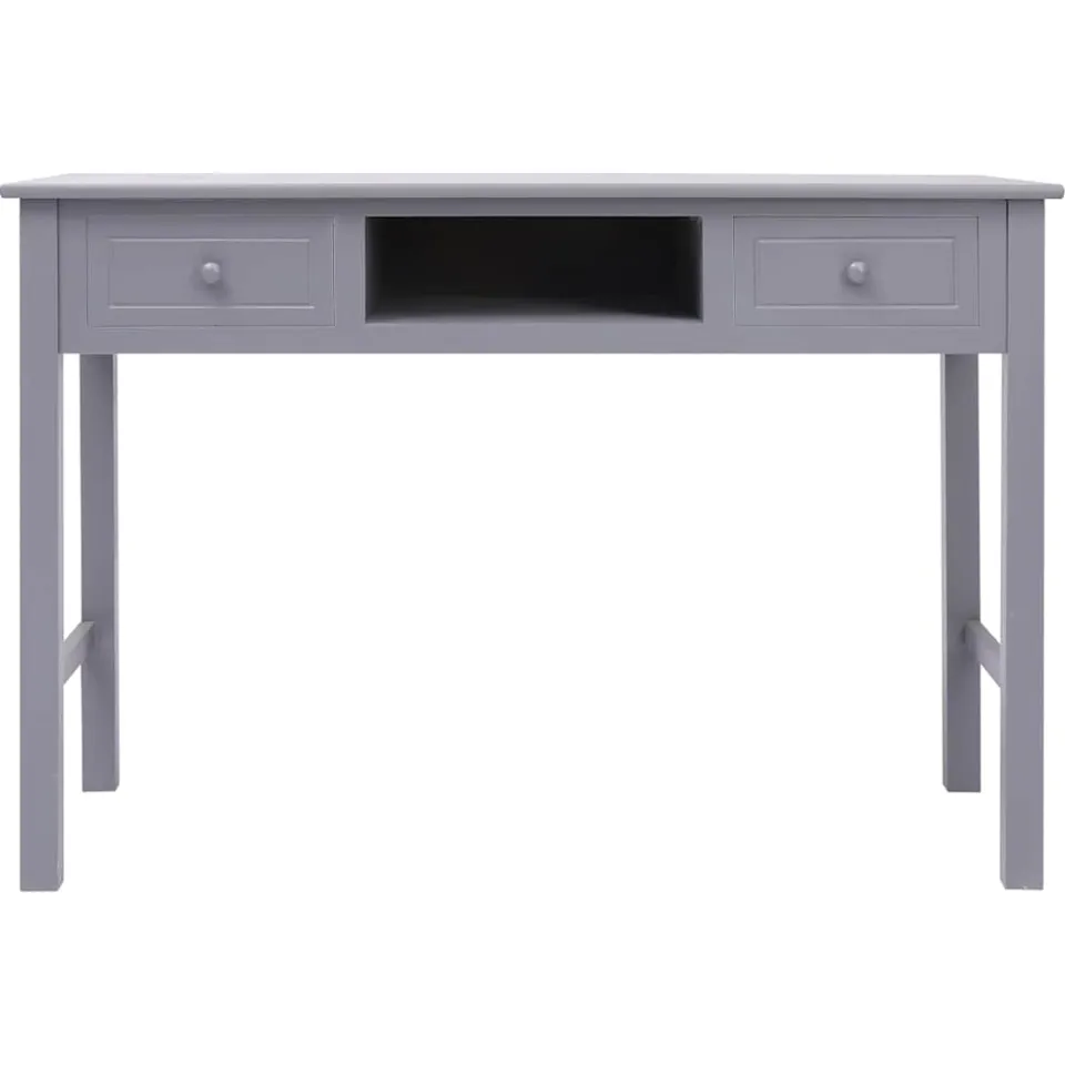 vidaXL Schrijftafel 110x45x76 cm hout grijs, foto 4