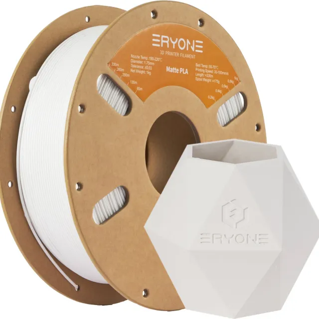 Eryone Mat Wit PLA 1Kg 1,75mm - Matte White 3D-printer Filament