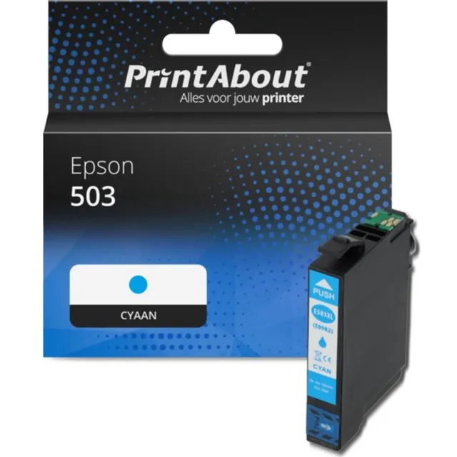 PrintAbout Huismerk Epson 503 (C13T09Q24010) Inktcartridge Cyaan