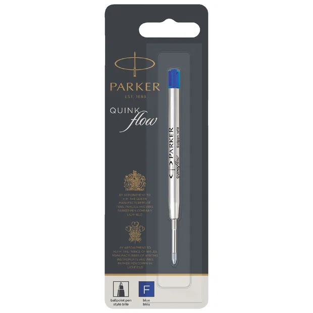 Parker Balpenvulling Parker Quinkflow fijn blauw blister à 1 stuk
