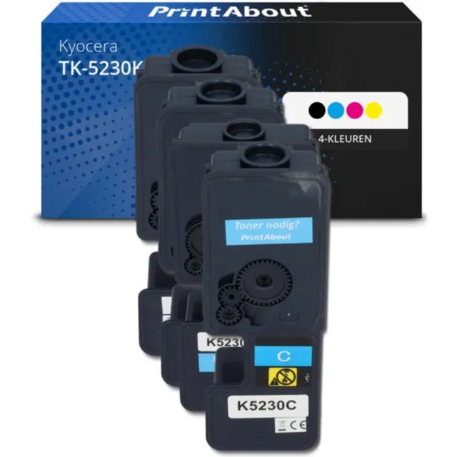 PrintAbout huismerk Toner TK-5230K 4-kleuren Multipack geschikt voor Kyocera