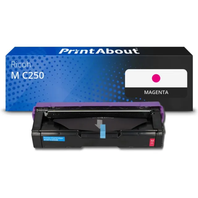 PrintAbout huismerk Toner M C250 (408354) Magenta Geschikt voor Ricoh