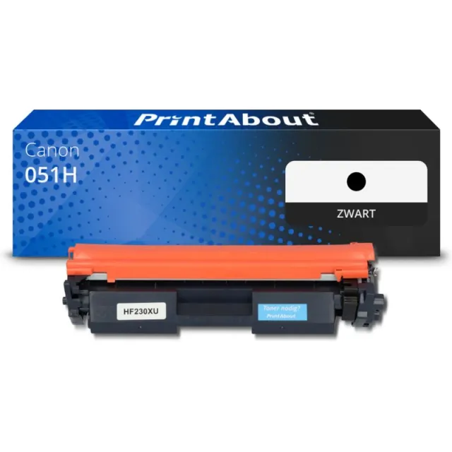 PrintAbout huismerk Toner 051H Zwart Geschikt voor Canon