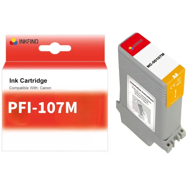 INKFIND PFI-107 Magenta Inktcartridge compatibel met Canon PFI-107 - 1-pack Magenta*1 Magenta x1