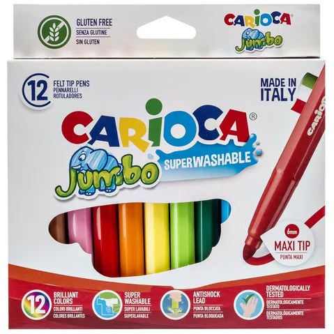 Carioca Viltstift Carioca Jumbo maxi assorti set à 12 stuks