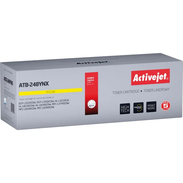 ActiveJet ATB-248YNX toner voor Brother printers; Vervanging Brother TN248XLY; Supreme; 2300 pagina's; geel)