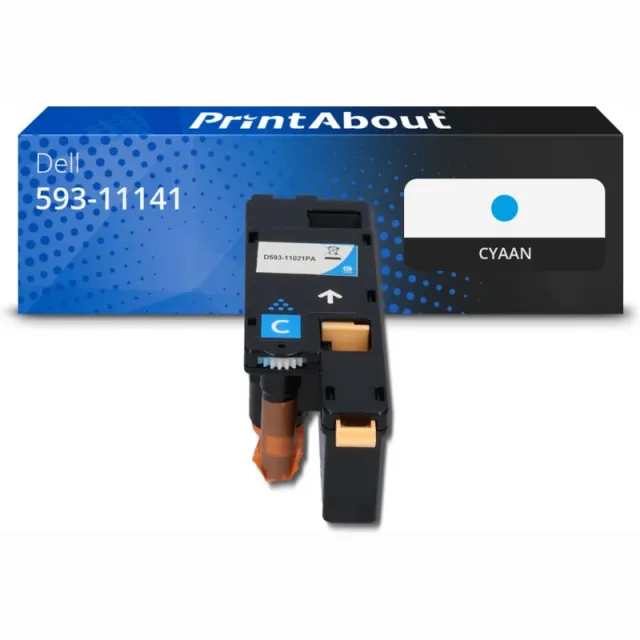 PrintAbout huismerk Toner 593-11141 (C5GC3) Cyaan Geschikt voor Dell