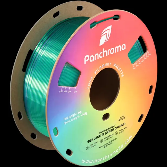 Polymaker Panchroma Dual Silk Jadeite (Groen Chrome) PLA 3D filament 1,75mm 1kg
