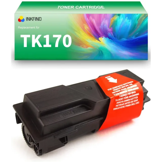INKFIND TK170 Zwart tonercartridge van 1 stuk compatibel met Kyocera TK170 TK-170 voor Kyocera FS-1320D Kyocera FS-1370DN 1-pack BK Zwart x1
