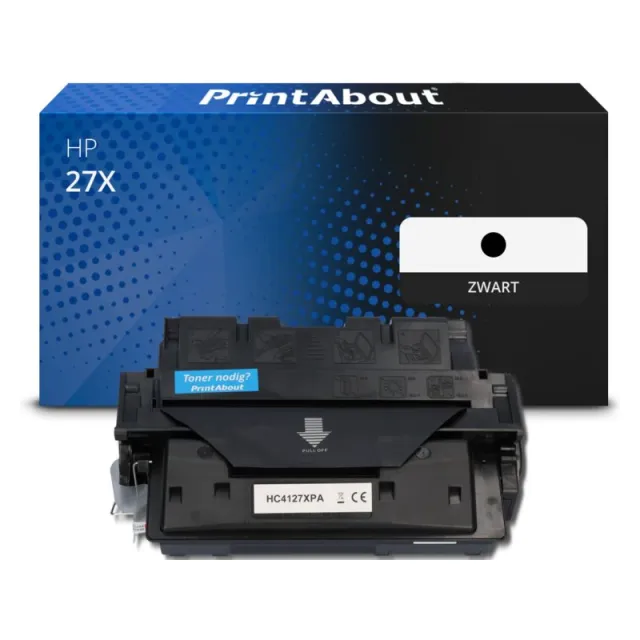 PrintAbout huismerk Toner 27X (C4127X) Zwart Geschikt voor HP