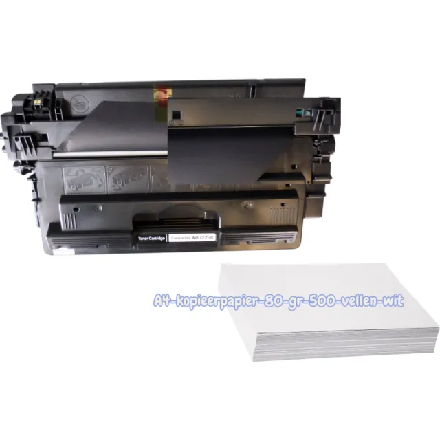 KATRIZ huismerk toner CF214X (HP 14X)Zwart -17 500 Pagina's + Kopieerpapier-A4-80GR-500vellen-wit|Geschikt voor HP LaserJet Enterprise 700 M712DN /700 M712XH / 700 MFP M712N / 700 MFP M725DN / 700 MFP M725F / 700 MFP M725Z / 700 MFP M725Z+