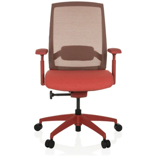 hjh office Bureaustoel / draaistoel COLORE rugleuning mesh / zitting stof rood hjh OFFICE