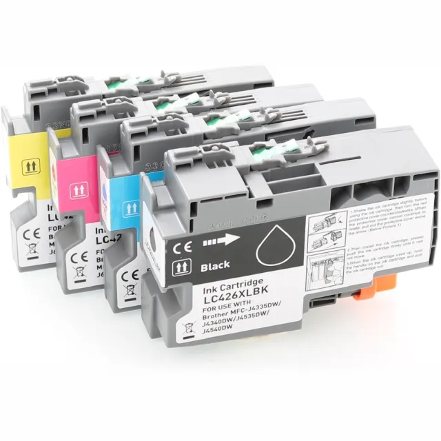 ABC huismerk set 4x inkt cartridge geschikt voor Brother LC426 LC426VAL geschikt voor MFC-J4335DW MFC-J4340DW MFC-J4535DW MFC-J4540DW Set 4 kleuren