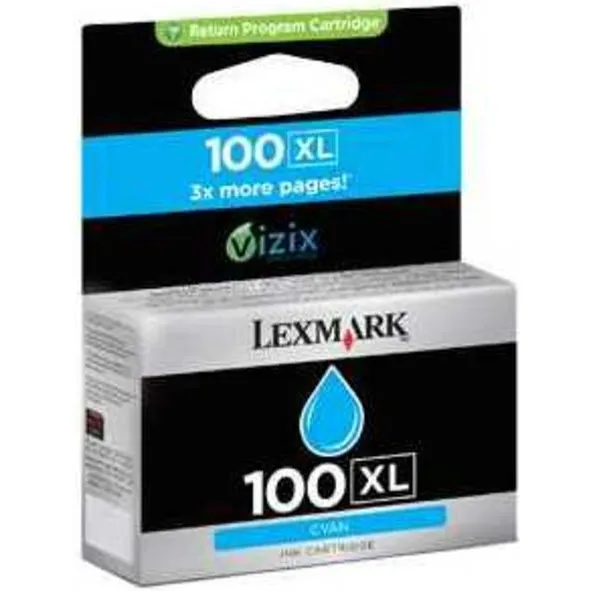 Lexmark 100XL (14N1069E) Inktcartridge Cyaan Hoge capaciteit