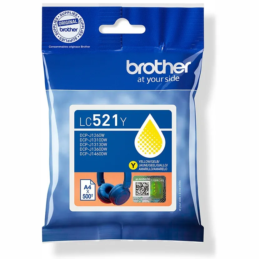 Brother LC-521Y inktcartridge geel, foto 2