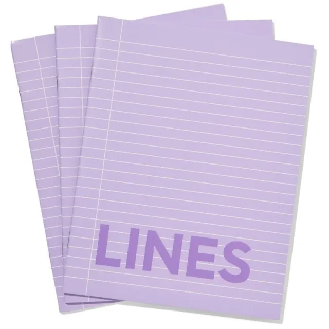 HEMA Schriften lila A5 gelinieerd - 3 stuks (lila)