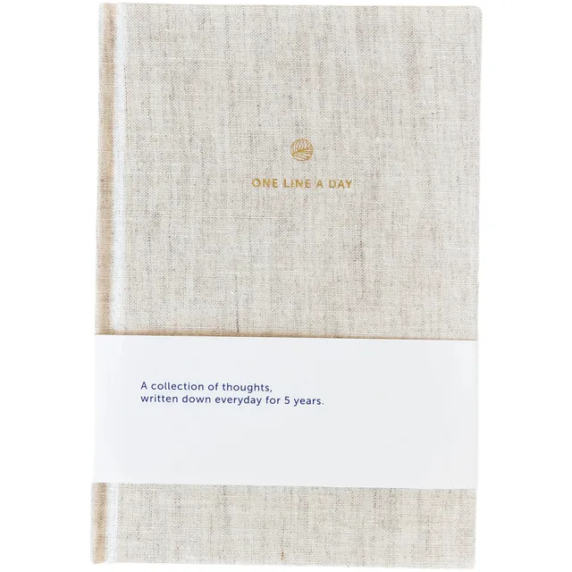 A Journal Dagboek A-Journal One Line A Day Linen lijn