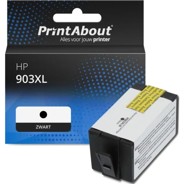 PrintAbout huismerk Inktcartridge 903XL (T6M15AE) Zwart Hoge capaciteit geschikt voor HP