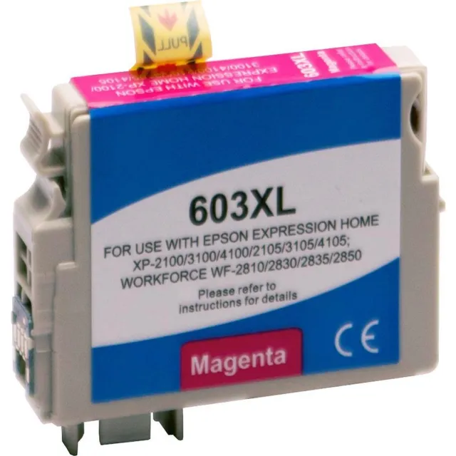 inkmaster Huismerk premium cartridge voor Epson 603 XL M Magenta rood Met Chip - Epson 603XL - Voor Printers: XP-2100 / XP-2105 / XP-3100 / XP-3105 / XP-4100 / XP-4105 / Workforce / WF-2810DWF / WF-2830DWF / WF-2835DWF / WF-2850DWF - Inktcartridges