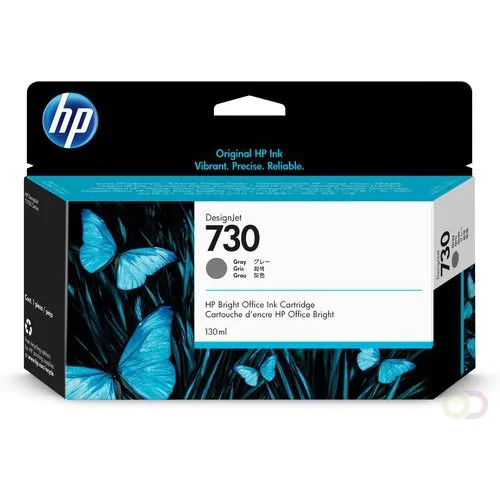 HP 730 grijze DesignJet inktcartridge, 130 ml (P2V66A) Grijs