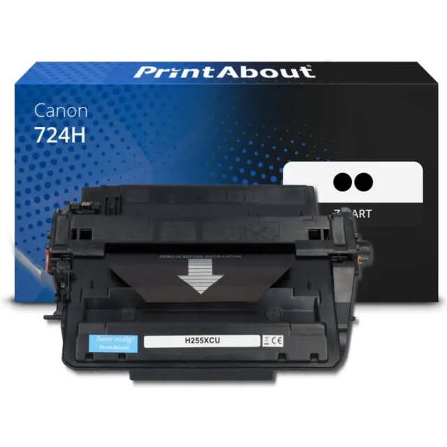 PrintAbout Alternatief voor de Canon 724H / Zwart 2 Pack