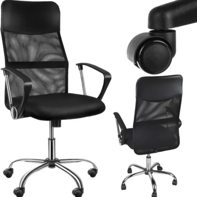 Malatec Netstof Bureaustoel 23236: Voor Superieur Comfort Zwart