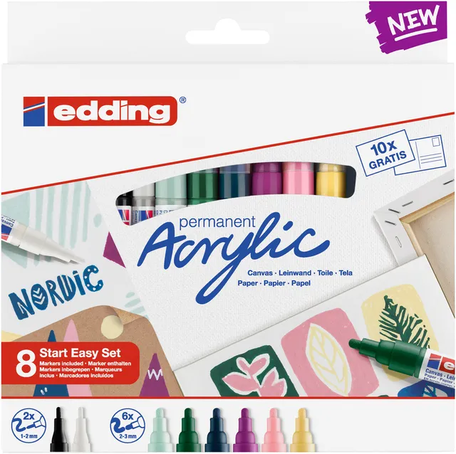 Edding Acrylmarker edding starterskit klein Scandinavisch
